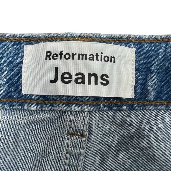 Reformation Women's Julia Straight Leg Jeans Seychelles Wash Size 27 - Picture 4 of 6
